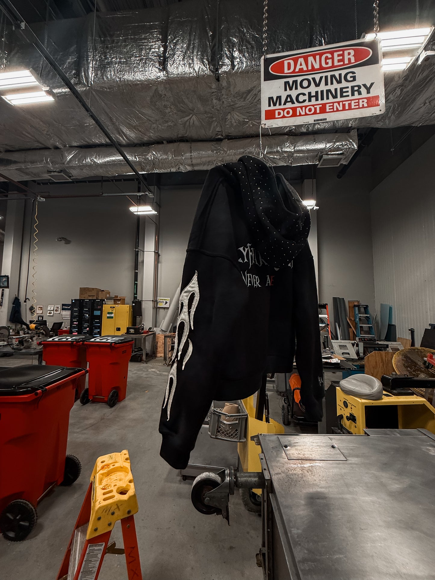 Acid Wash Black “Starred Hoodie” v2