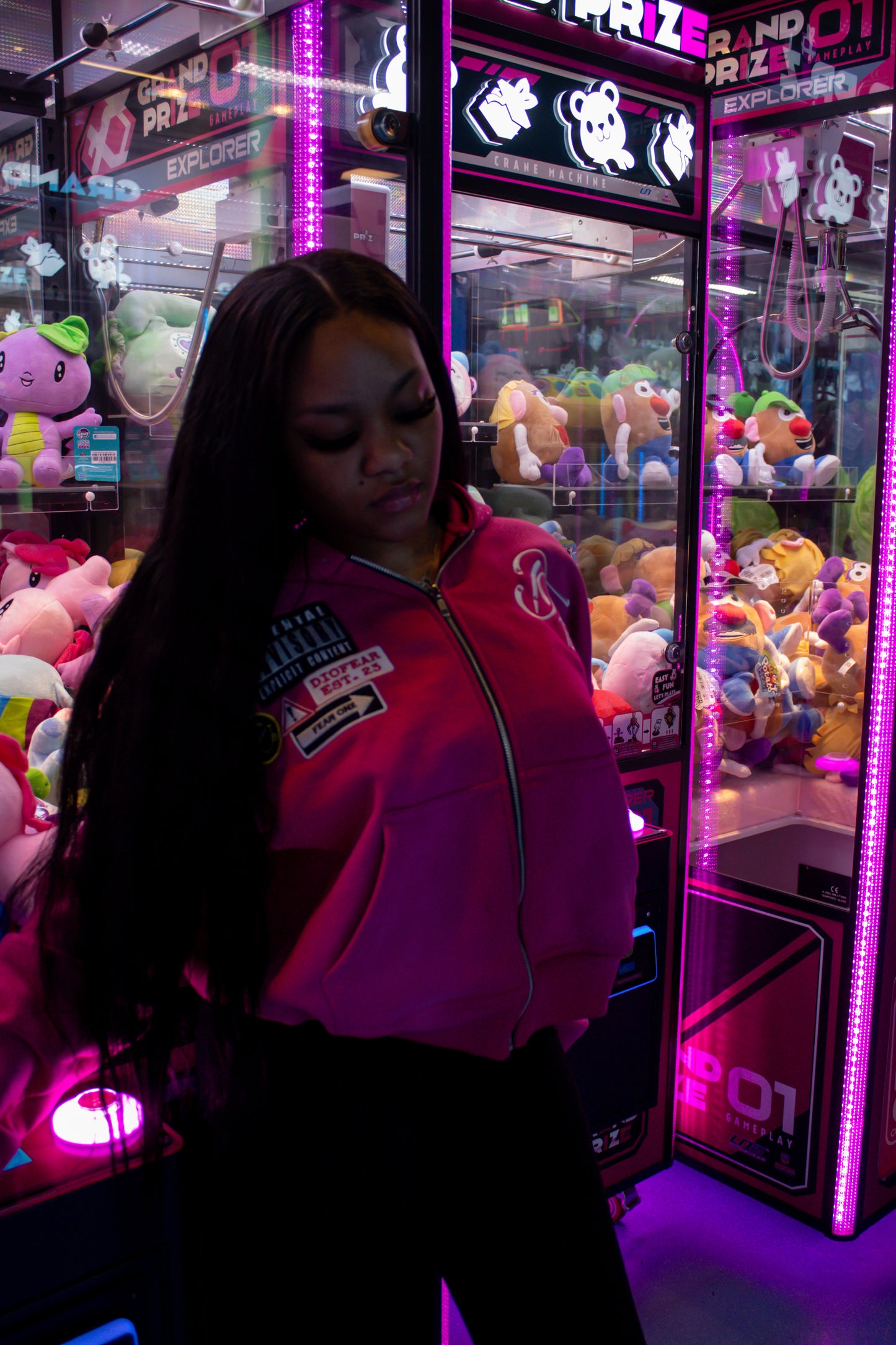 Acid Wash Pink "Starred Hoodie"