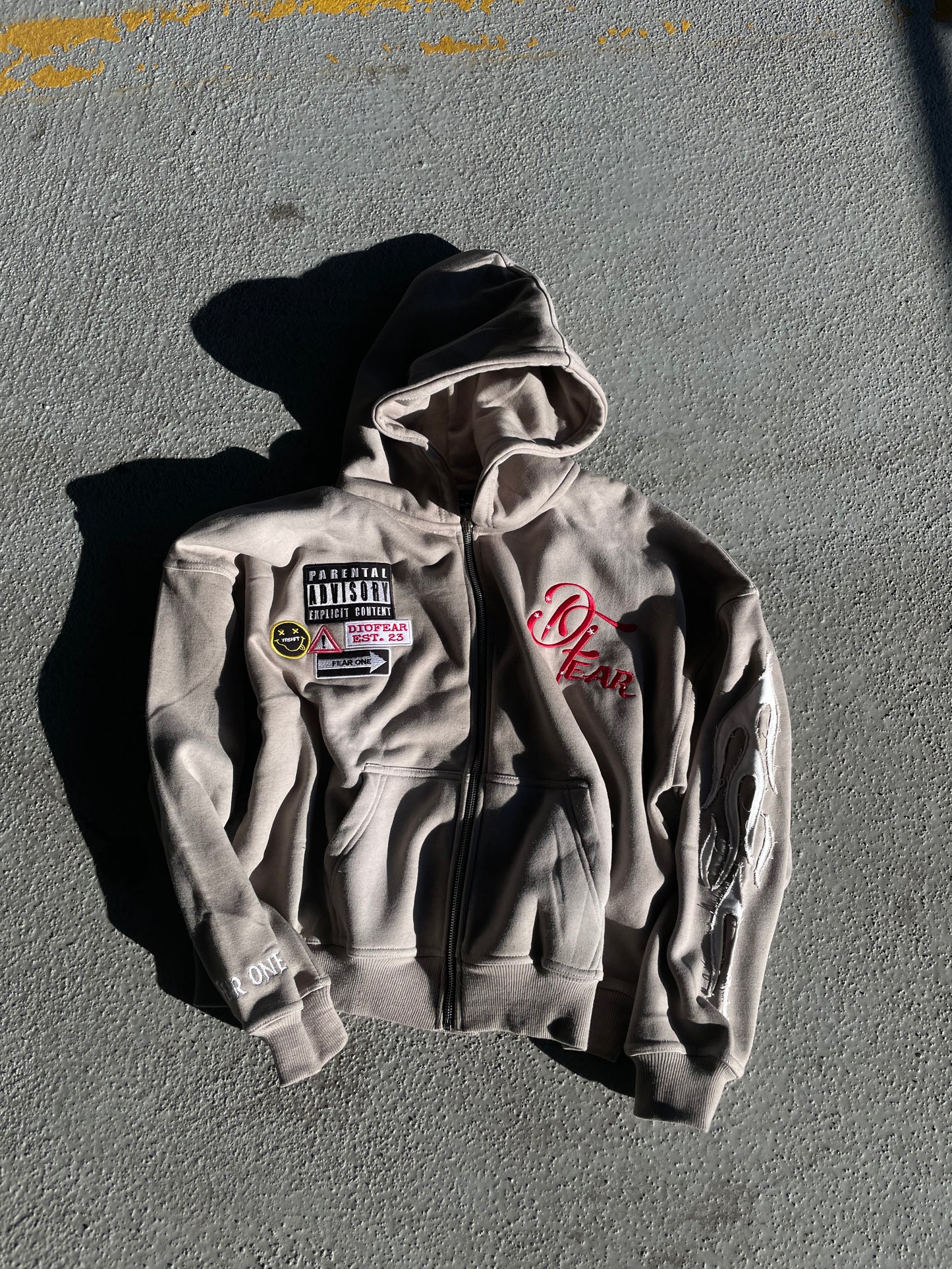 Acid Wash Gray "Starred Hoodie"