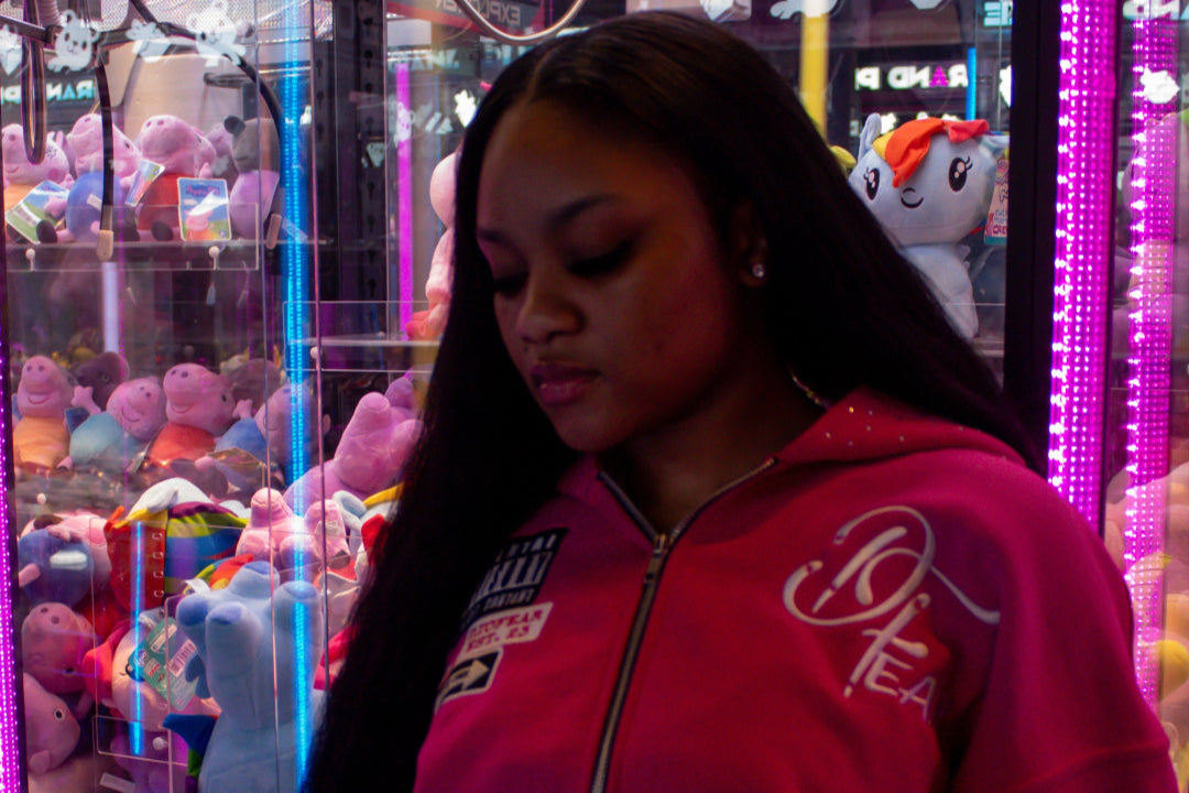 Acid Wash Pink "Starred Hoodie"