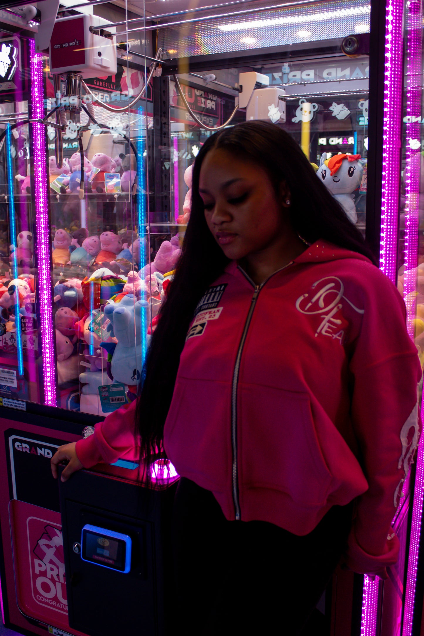 Acid Wash Pink "Starred Hoodie"