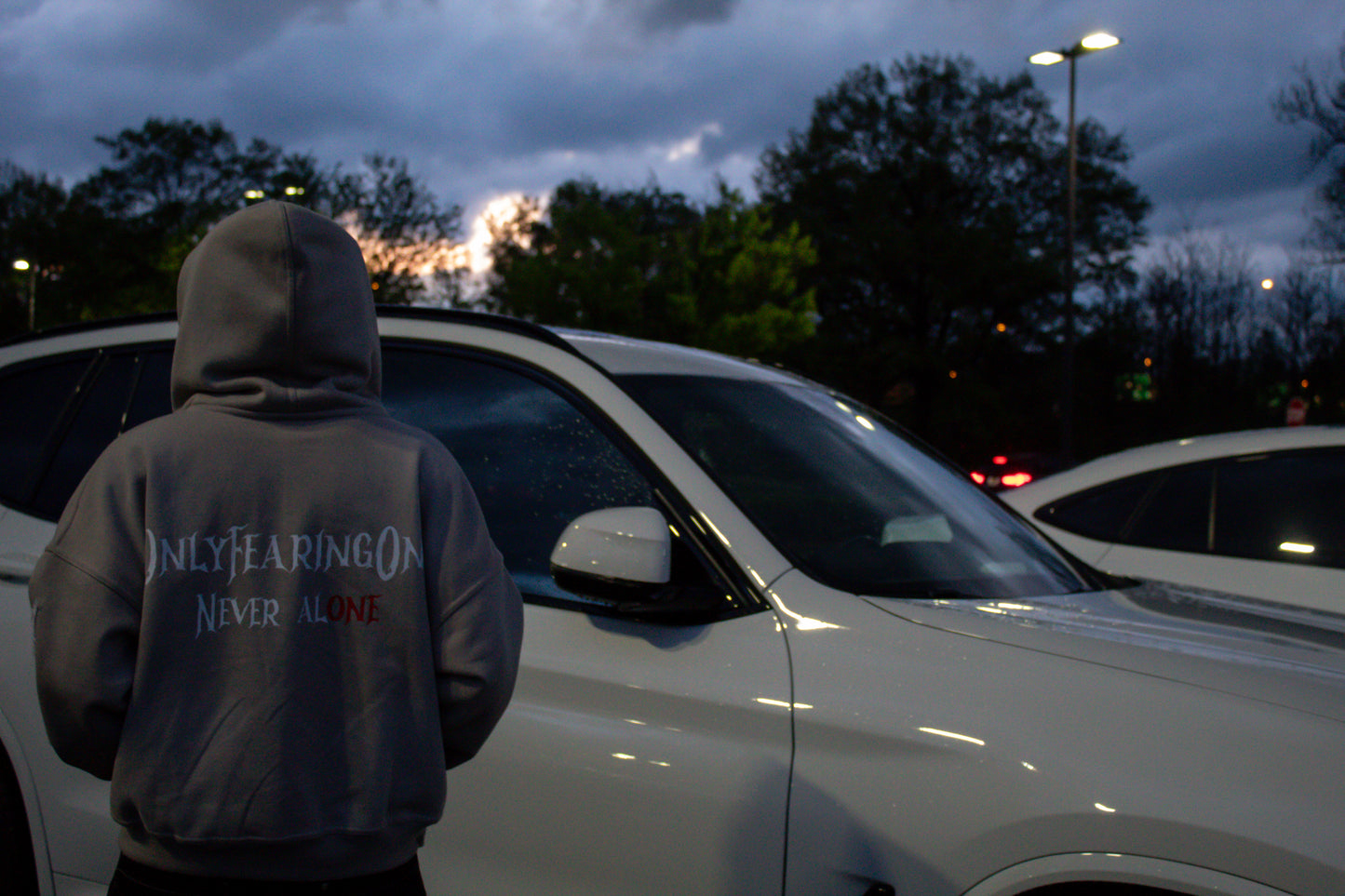 Acid Wash Gray "Starred Hoodie"