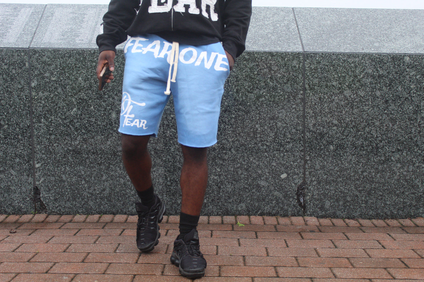 “Fear One” V2 Sun Faded Shorts