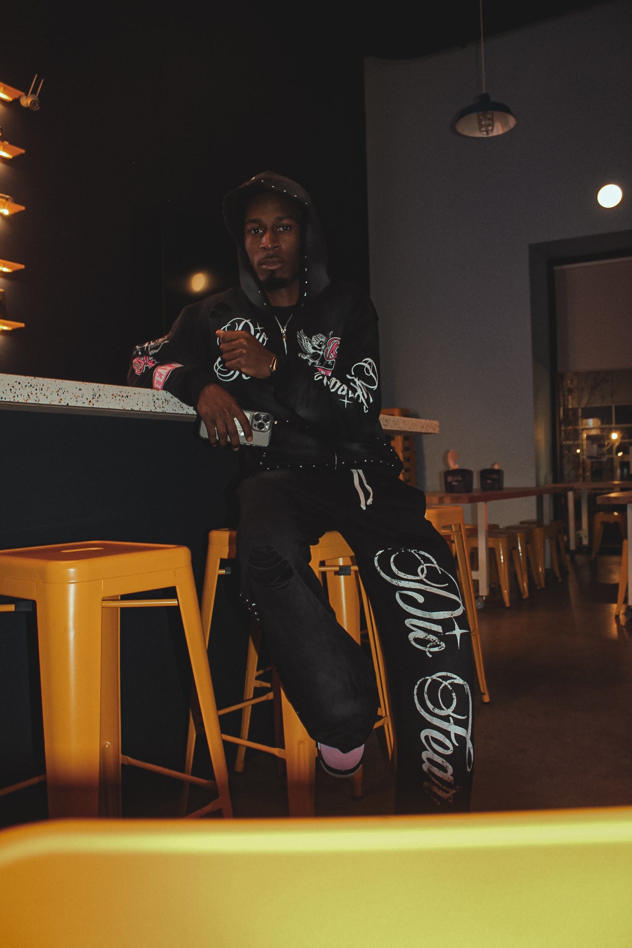 "No Fear Chrome Edition" Acid Washed Pants