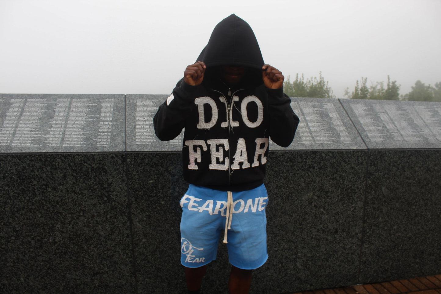 “Fear One” V2 Sun Faded Shorts