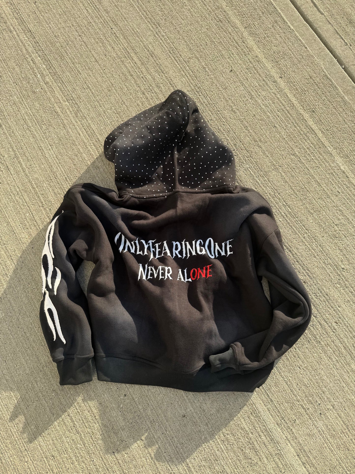 Acid Wash Black “Starred Hoodie” v2