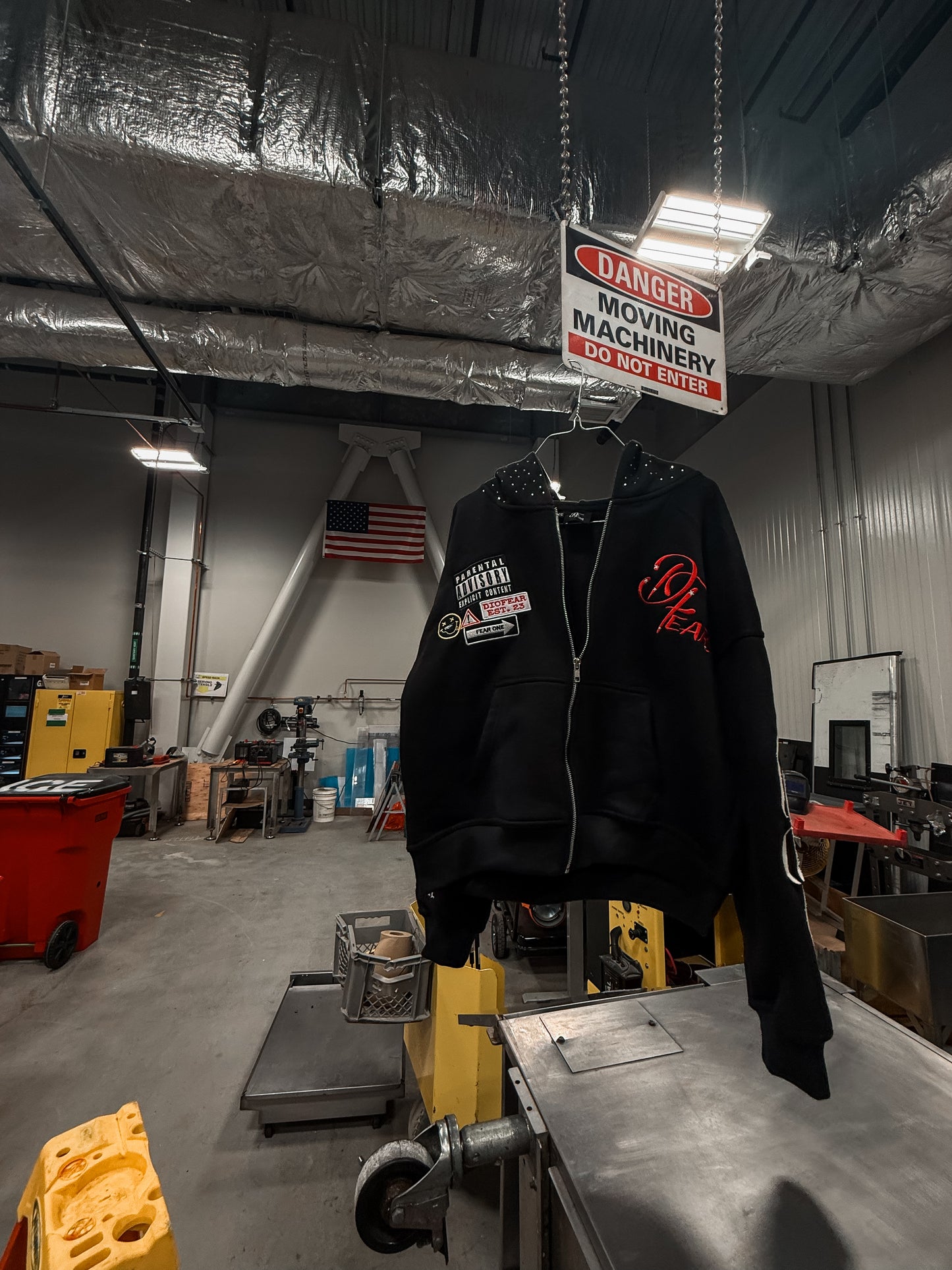 Acid Wash Black “Starred Hoodie” v2