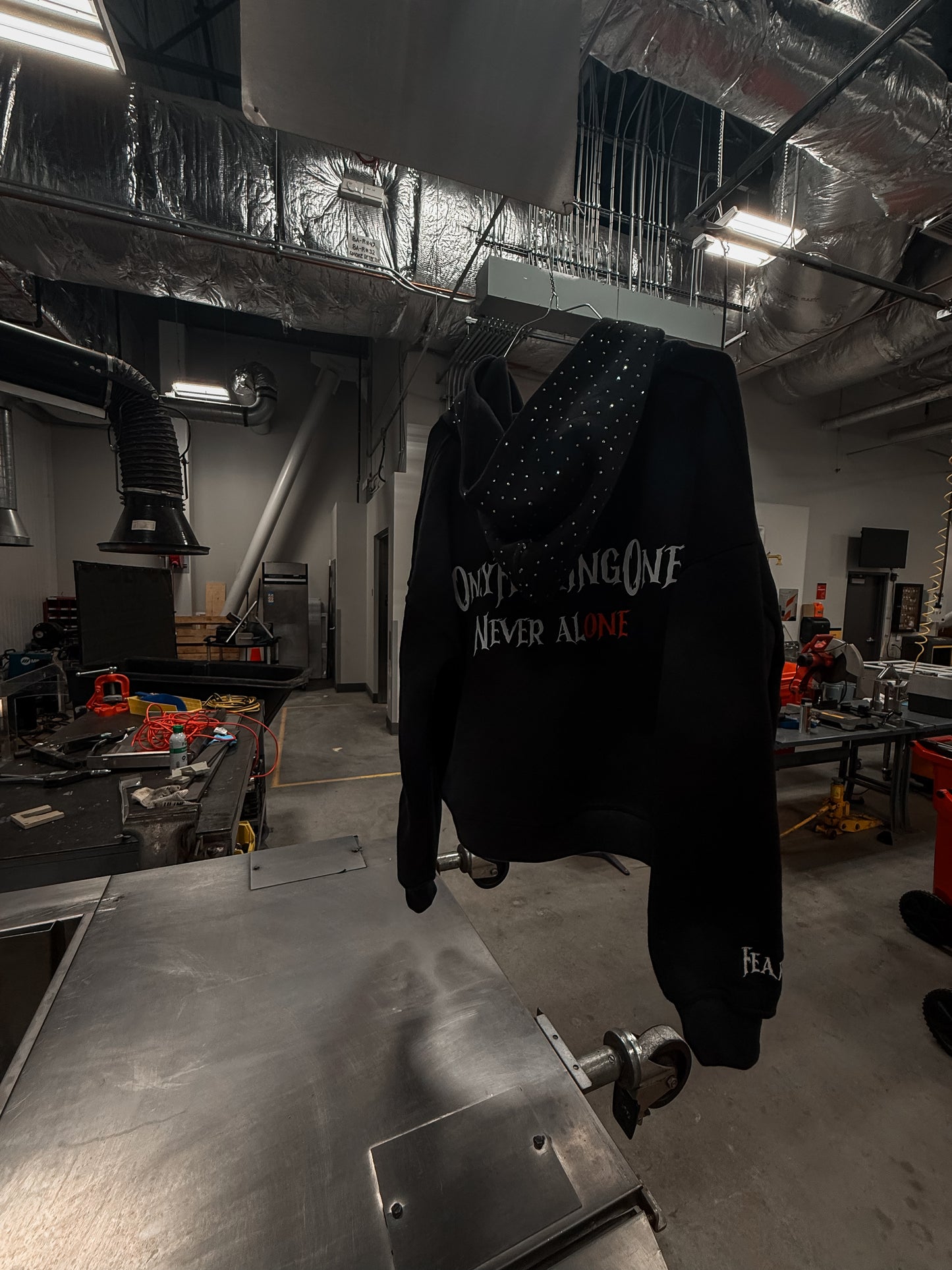 Acid Wash Black “Starred Hoodie” v2